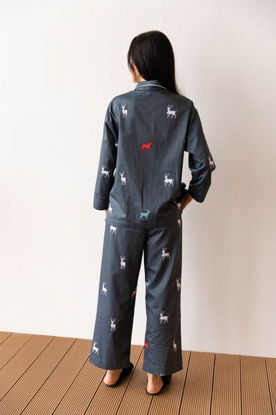Пижама "Кира" из серого котон-сатина 03kr-grey фото