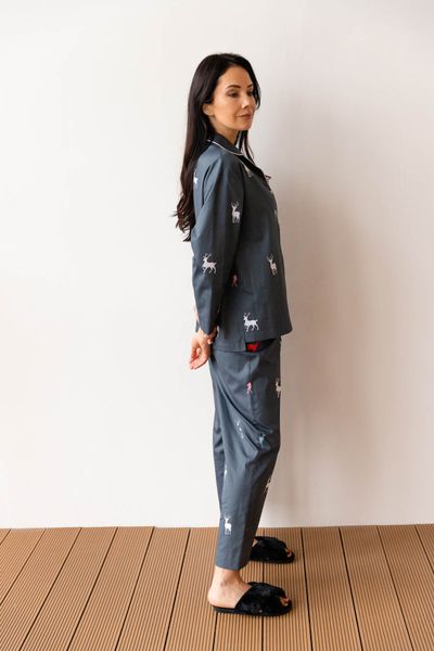 Пижама "Кира" из серого котон-сатина 03kr-grey фото